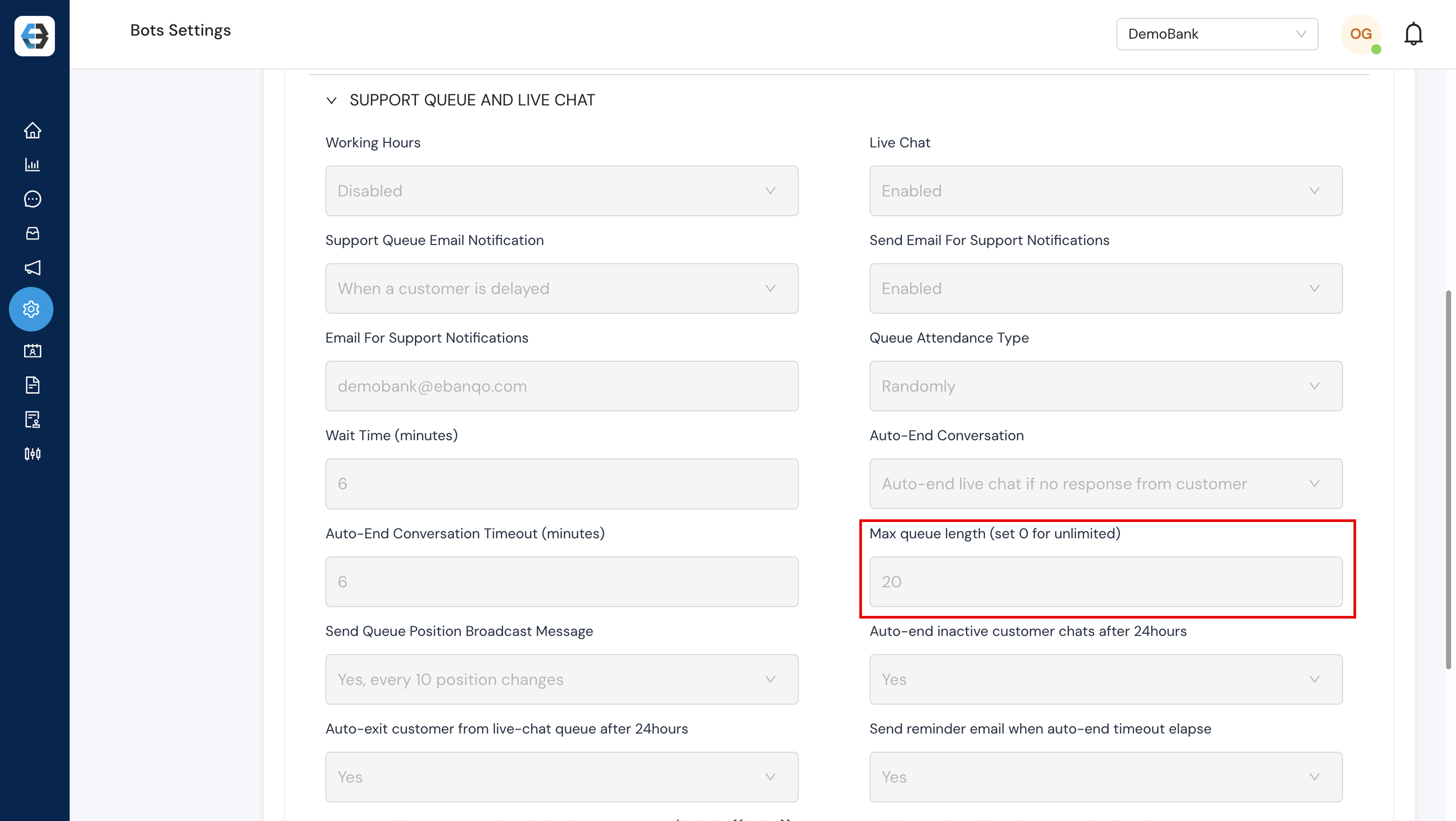 Bot Settings