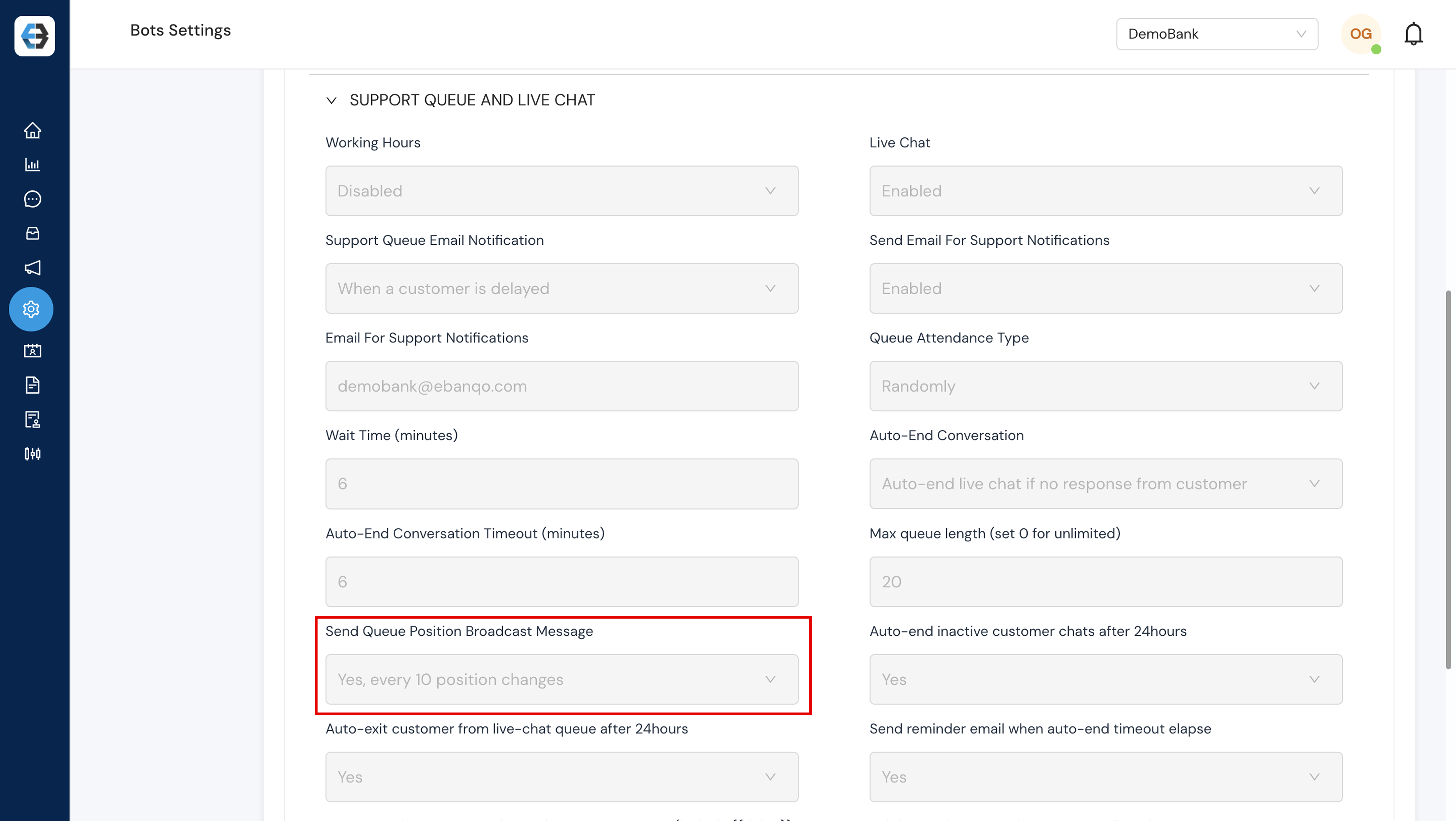 Bot Settings