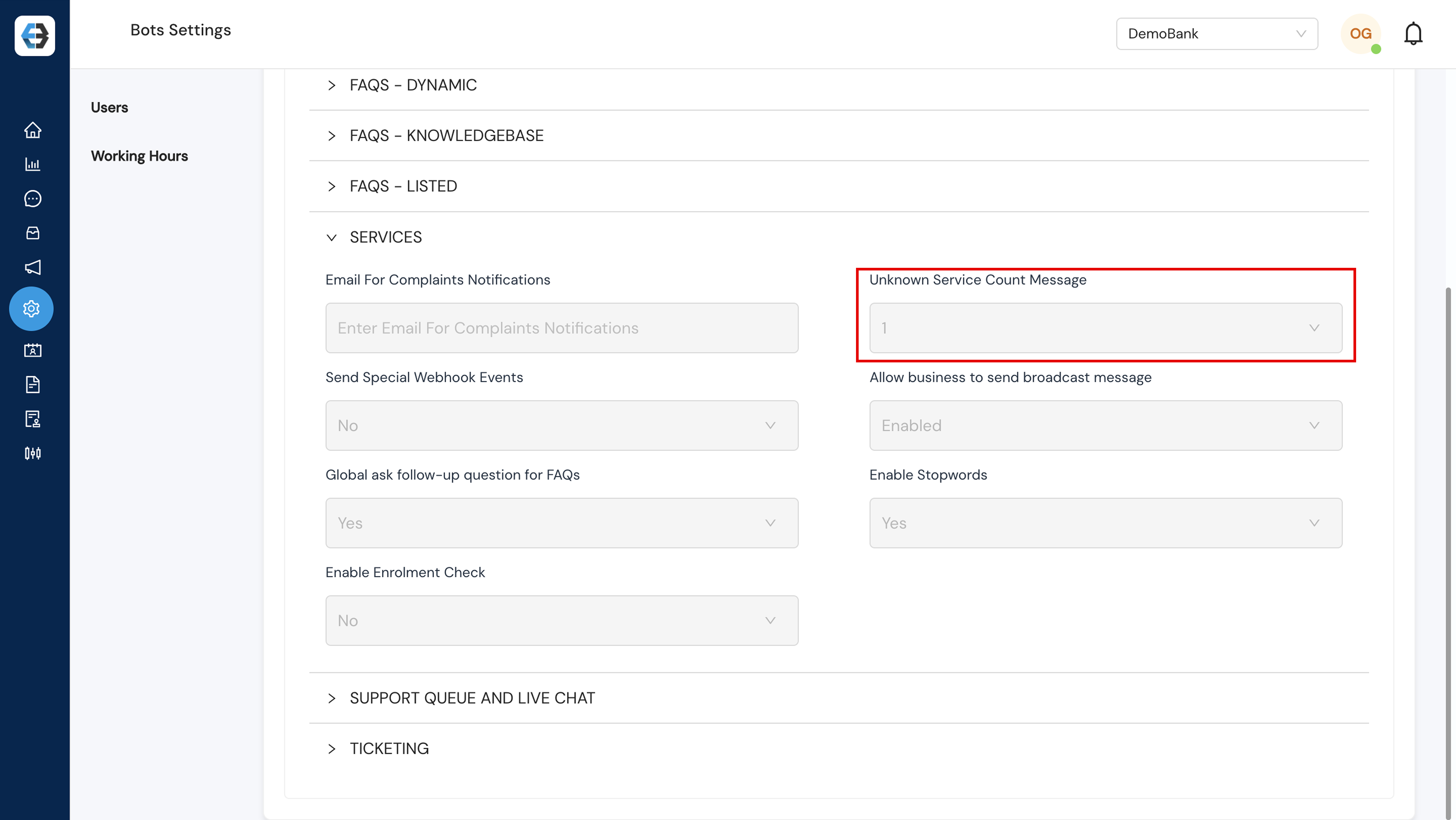 Bot Settings