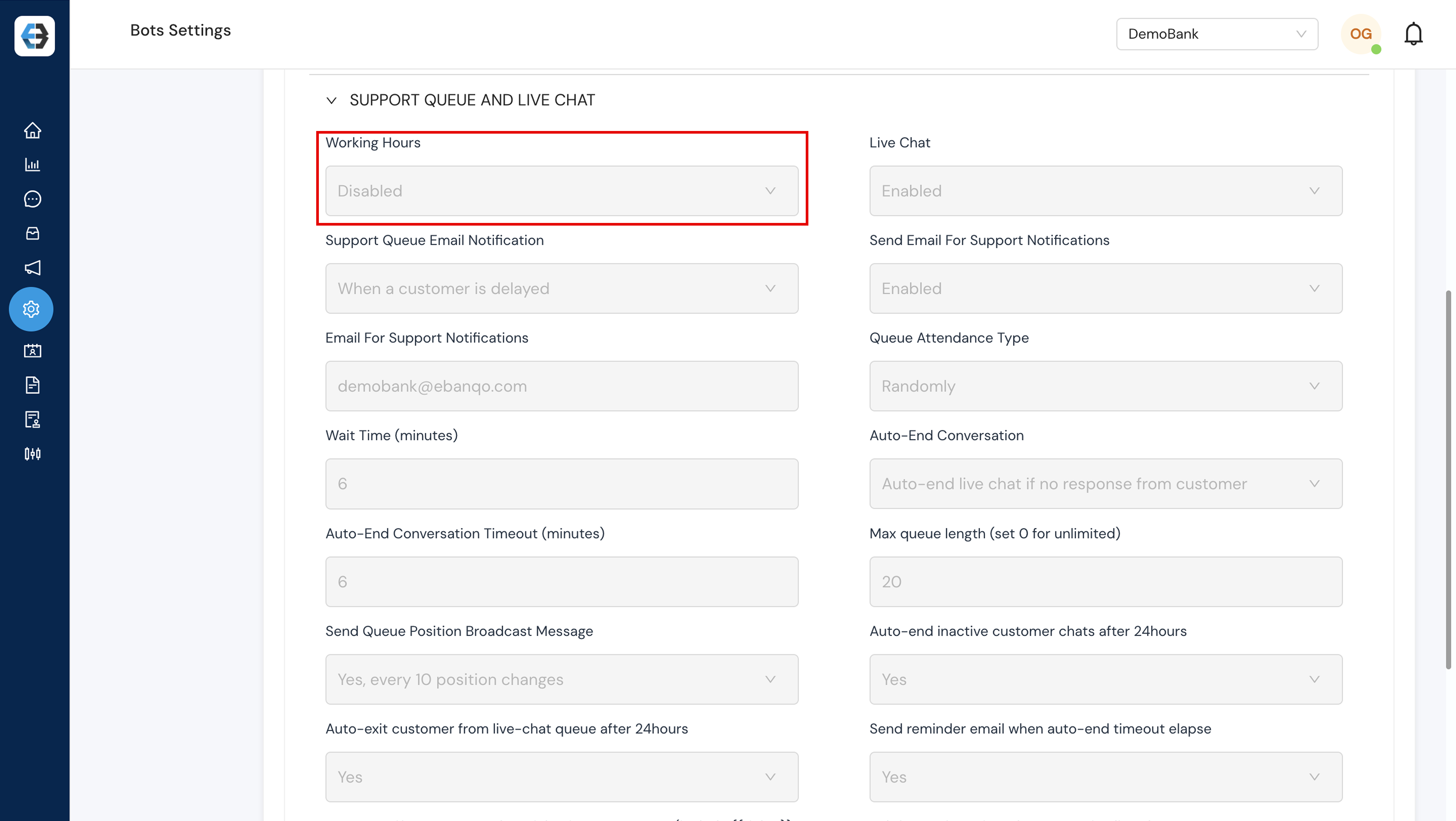 Bot Settings