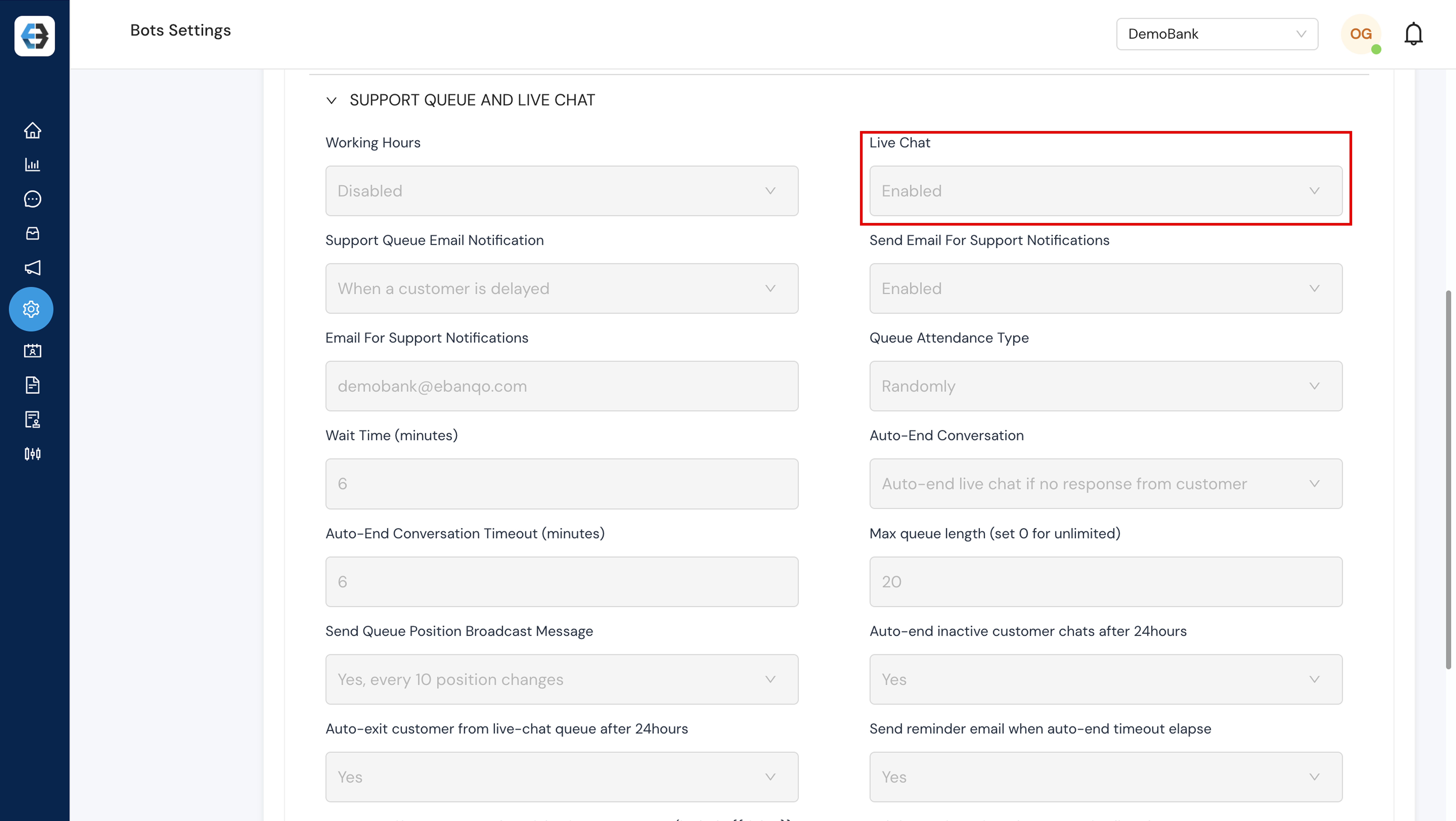 Bot Settings